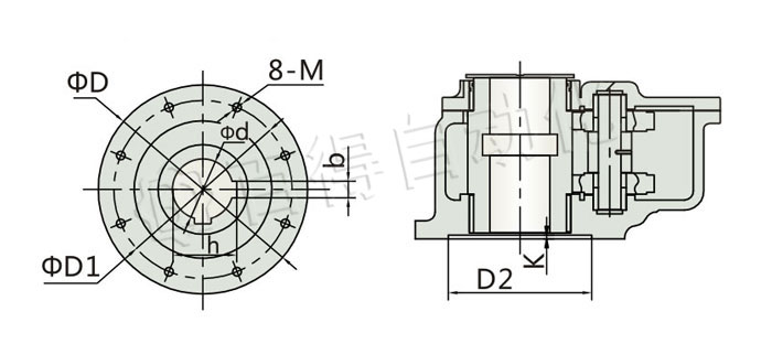 AW氣動執行器連接尺寸圖 AW氣動執行器連接尺寸圖
