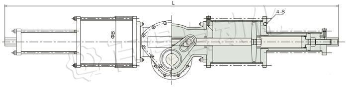 AW氣動執行器連接尺寸圖 AW氣動執行器連接尺寸圖